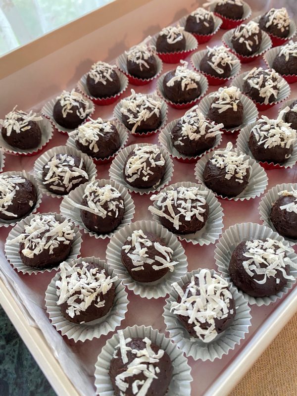 Vegan Dark Chocolate Coconut Truffles Box of 15