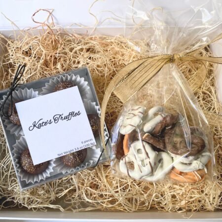 Espresso Truffle Box with Chocolate covered Pretzels